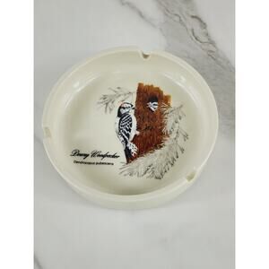 Otagiri Ashtray Bird Downy Woodpecker 5" Gibson Ceramic Japan Home Decor